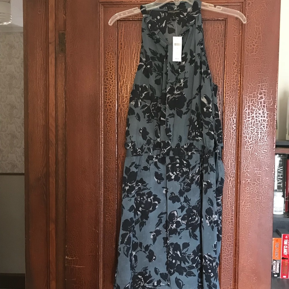 Blue floral-print dress. Banana Republic. Size 6.